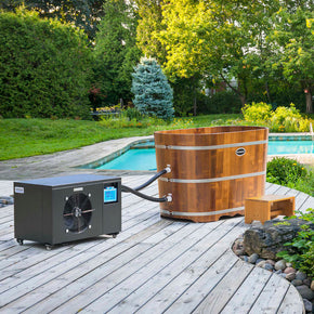 WoodBridge 110 1 – Person Hot Tub in Olive Pine