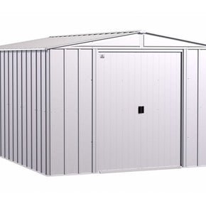 Arrow 10×14 Classic Steel Storage Shed Kit – Flute Gray
