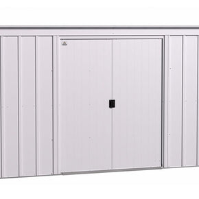 Arrow 10×4 Classic Steel Storage Shed Kit – Flute Gray