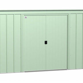 Arrow 10×4 Classic Steel Storage Shed Kit – Sage Green