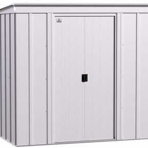 Arrow 6×4 Classic Steel Storage Shed Kit – Flute Gray
