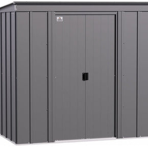 Arrow 6×4 Classic Steel Storage Shed Kit – Charcoal